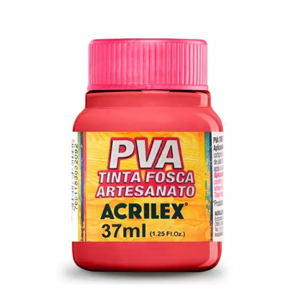 PINTURA TEXTIL ACRILEX ROJA 508 37 ML.