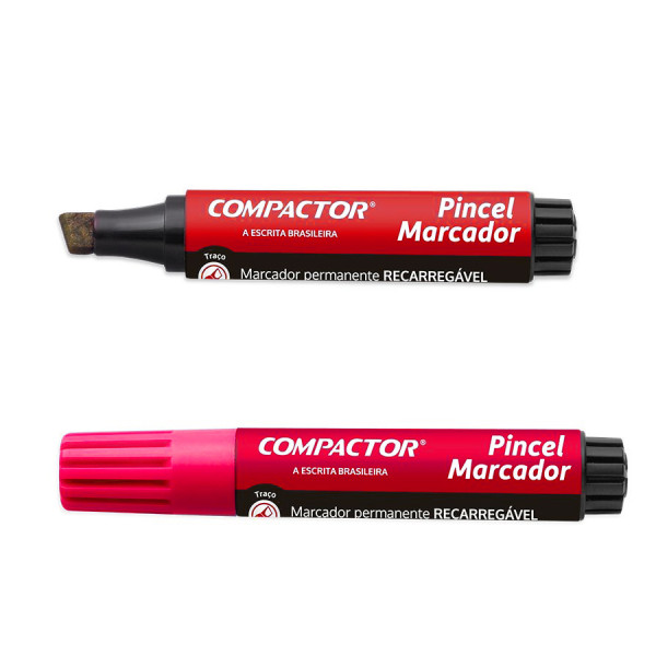 Marcador Compactor Permanente Rojo Recar.882-003