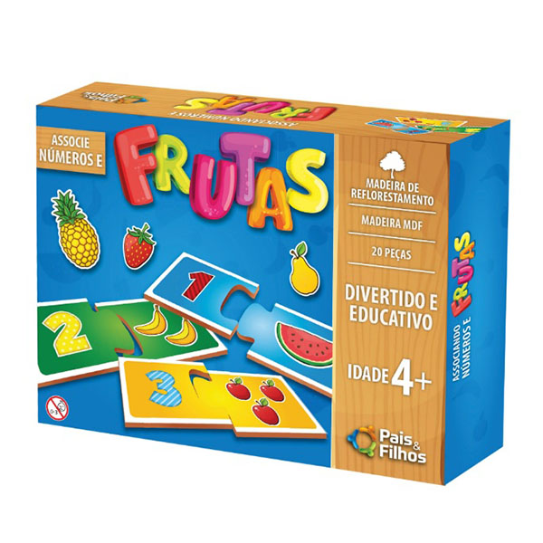 Juego de Numeros y Frutas 20pcs Pais&Filhos 10773