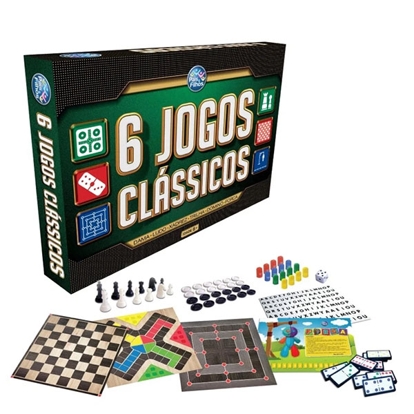 Juegos de Mesa Clasicos 6 en 1 Pais&Filhos 2759