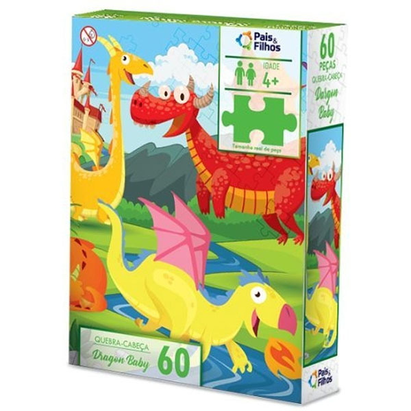 Rompecabeza Bebé Dragon 60pcs Pais&Filhos 791675