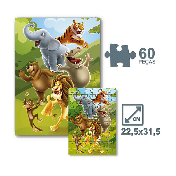 Rompecabeza Friends Animales 60p Pais&Filhos 2971